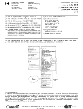 Document de brevet canadien 2739885. Page couverture 20151001. Image 1 de 1