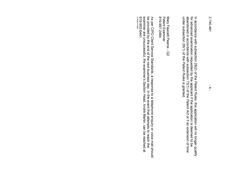Document de brevet canadien 2740481. Poursuite-Amendment 20111203. Image 4 de 4