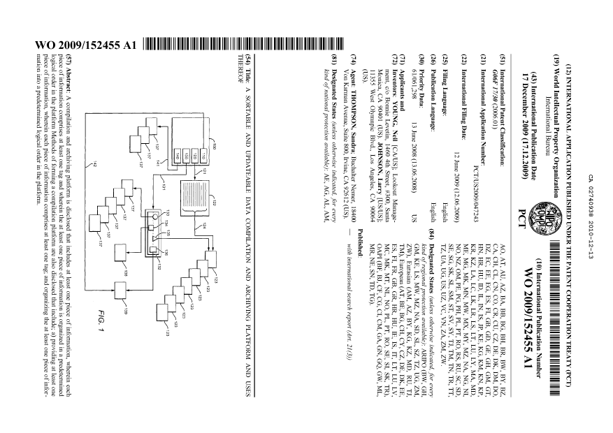 Document de brevet canadien 2740938. Abrégé 20101213. Image 1 de 1