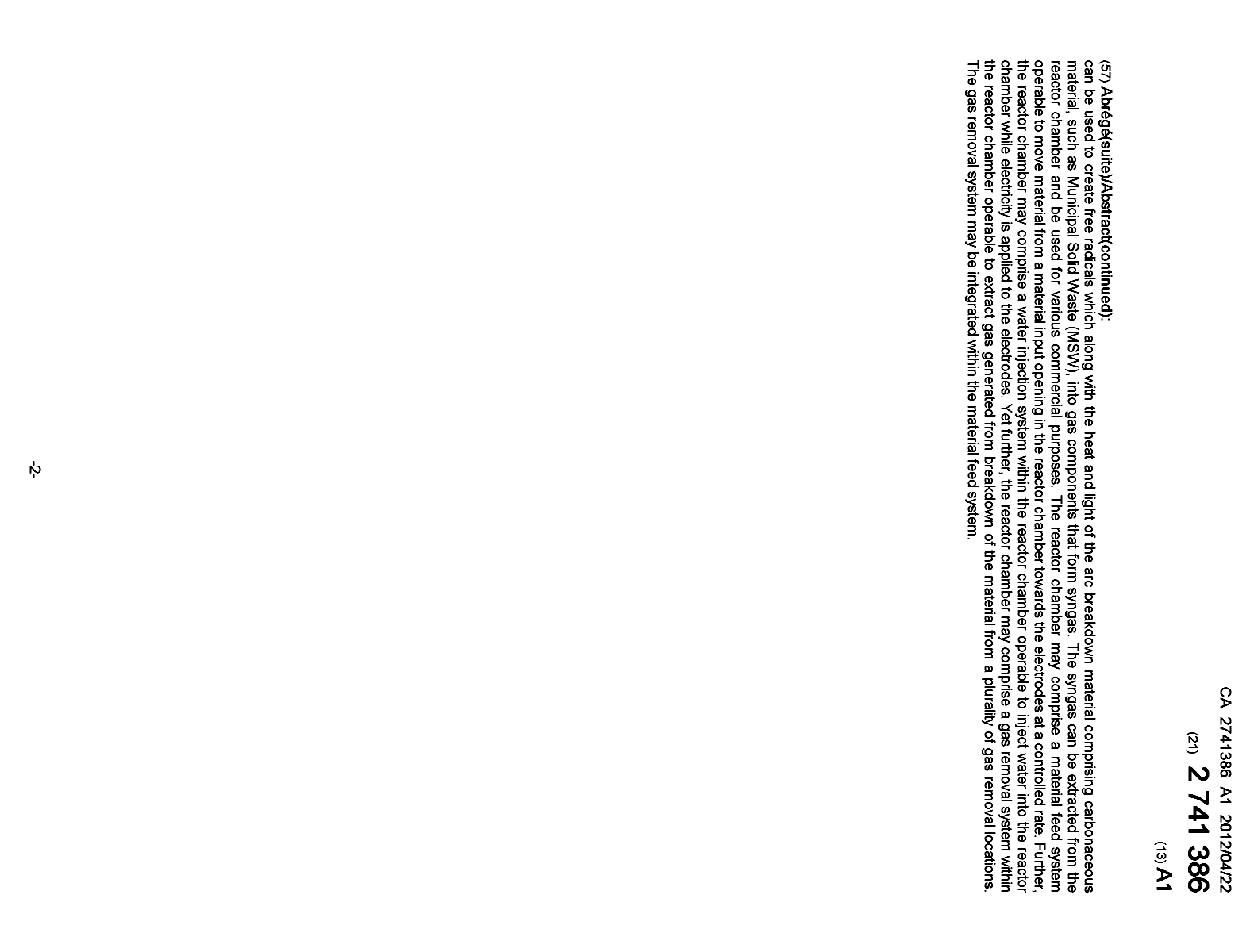 Document de brevet canadien 2741386. Page couverture 20111227. Image 2 de 2