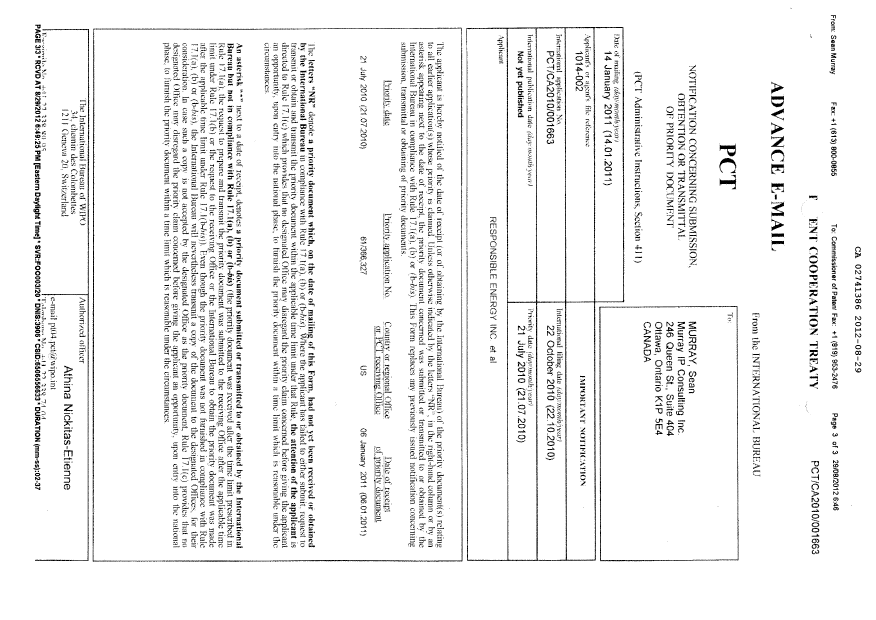 Document de brevet canadien 2741386. Correspondance 20111229. Image 3 de 4