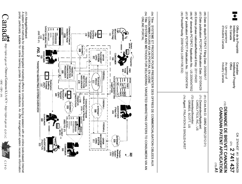 Document de brevet canadien 2741437. Page couverture 20120823. Image 1 de 2
