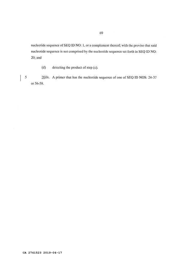 Document de brevet canadien 2741523. Modification 20190417. Image 19 de 19