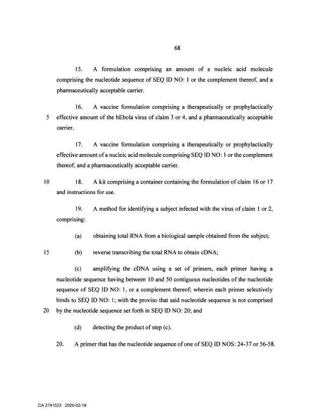 Document de brevet canadien 2741523. Revendications 20200318. Image 3 de 3