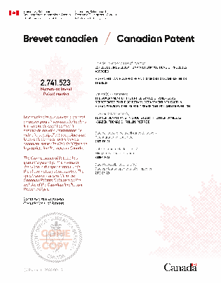 Document de brevet canadien 2741523. Certificat électronique d'octroi 20220621. Image 1 de 1
