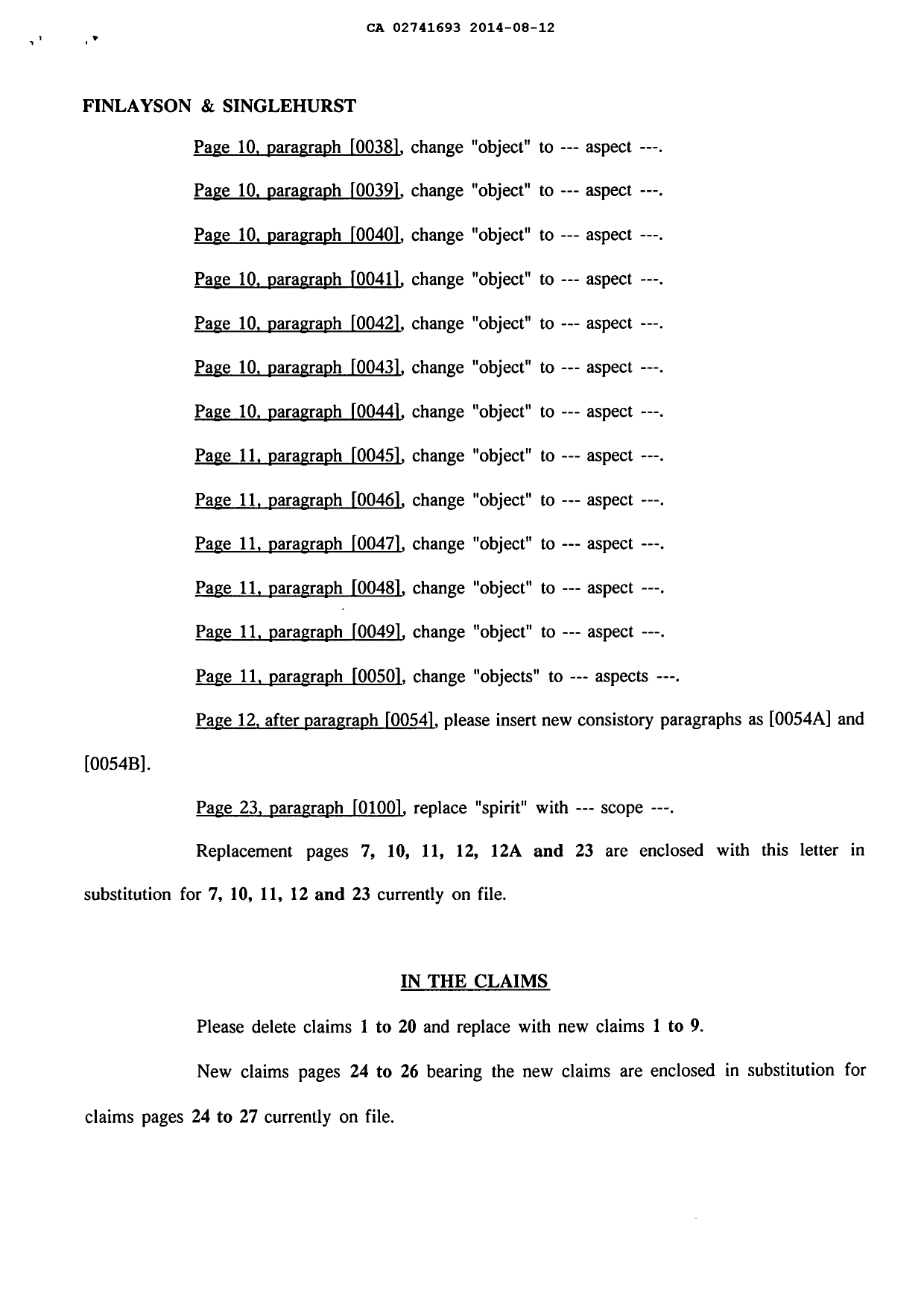 Canadian Patent Document 2741693. Prosecution-Amendment 20140812. Image 2 of 15