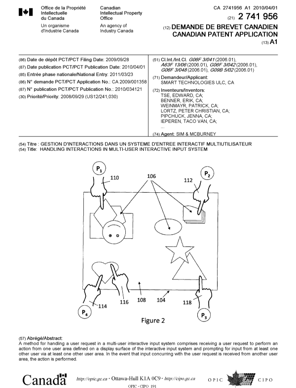 Document de brevet canadien 2741956. Page couverture 20110620. Image 1 de 2