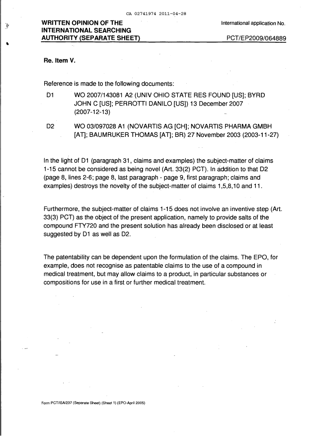 Document de brevet canadien 2741974. PCT 20110428. Image 7 de 7