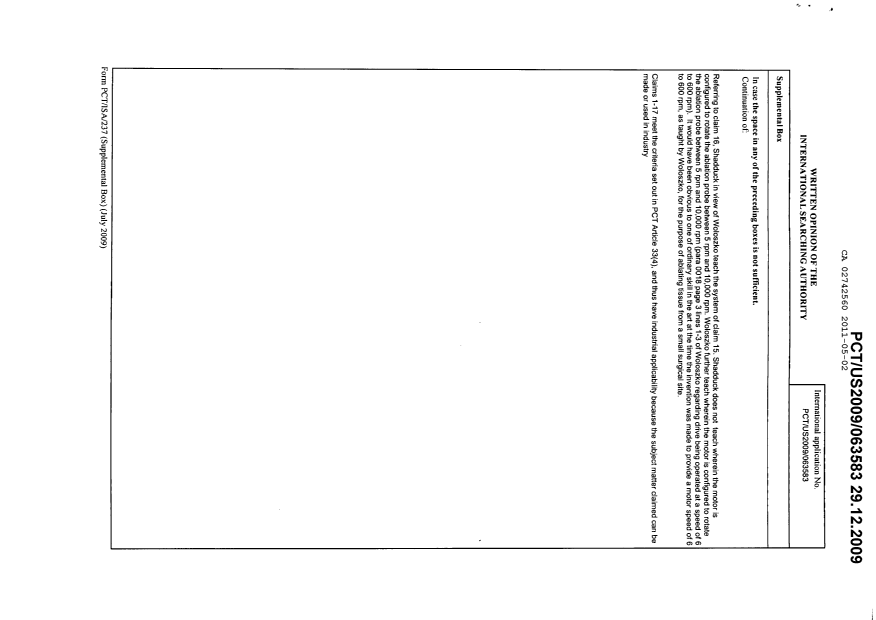 Document de brevet canadien 2742560. PCT 20101202. Image 8 de 8