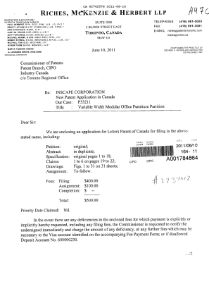 Document de brevet canadien 2742576. Cession 20110610. Image 1 de 3