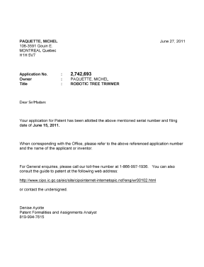 Canadian Patent Document 2742693. Correspondence 20110627. Image 1 of 1