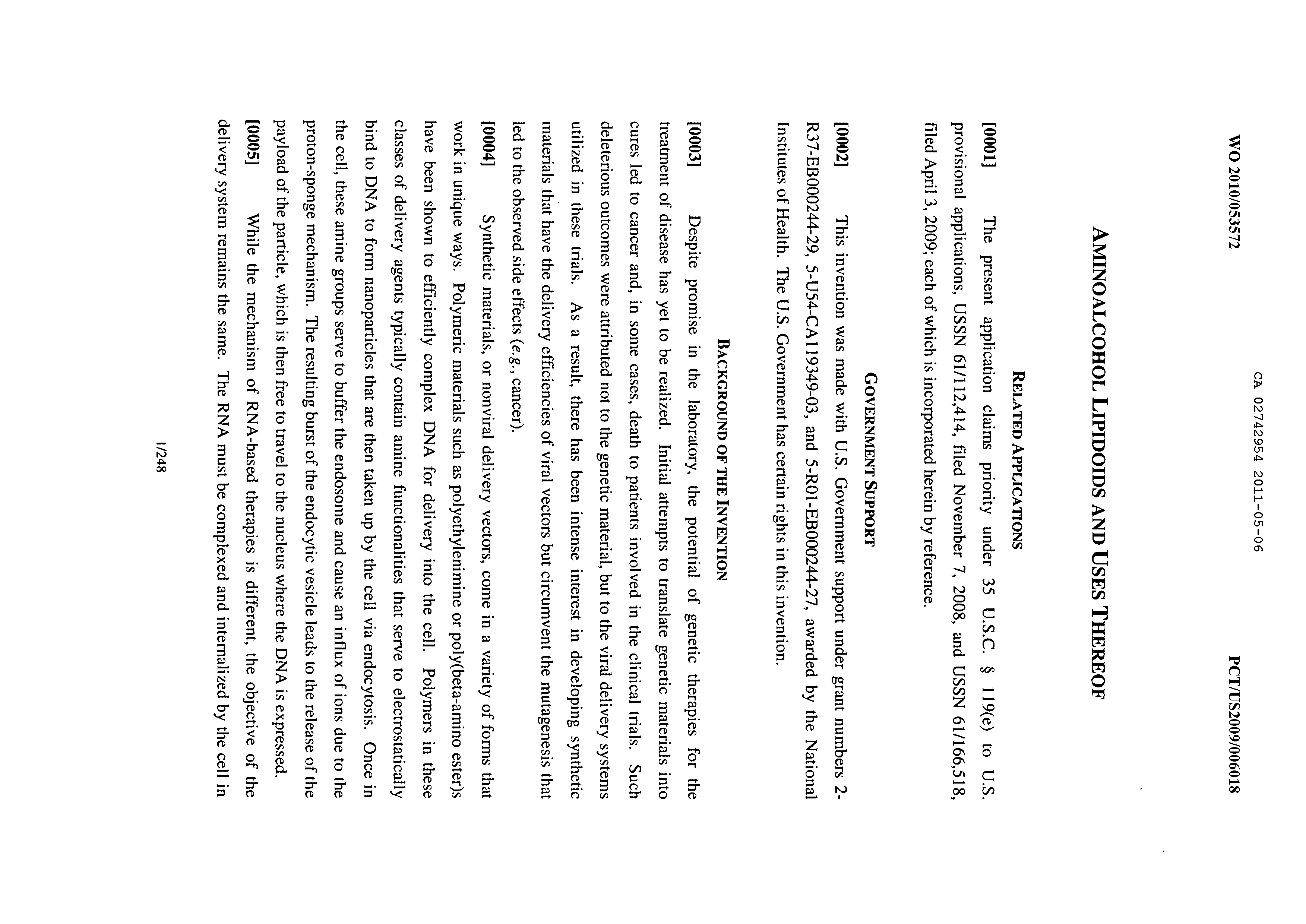Canadian Patent Document 2742954. Description 20101206. Image 1 of 166