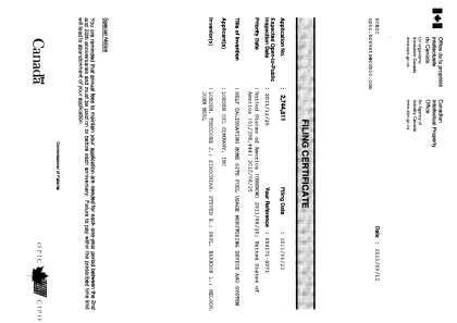 Canadian Patent Document 2744811. Correspondence 20110913. Image 1 of 1