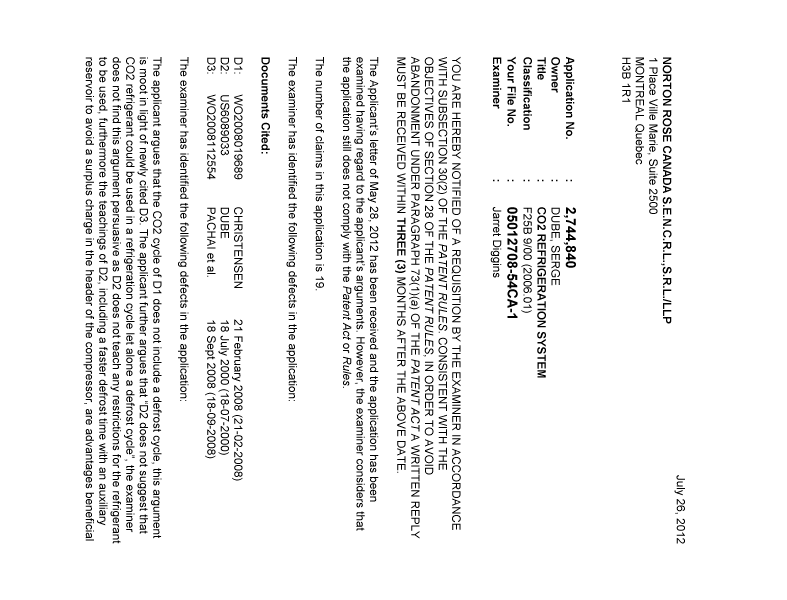 Canadian Patent Document 2744840. Prosecution-Amendment 20111226. Image 1 of 3