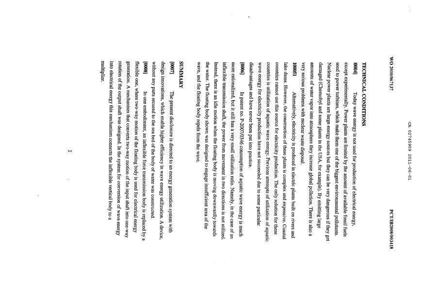 Document de brevet canadien 2745909. Description 20120426. Image 2 de 11