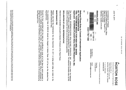 Document de brevet canadien 2746649. Cession 20110610. Image 1 de 5