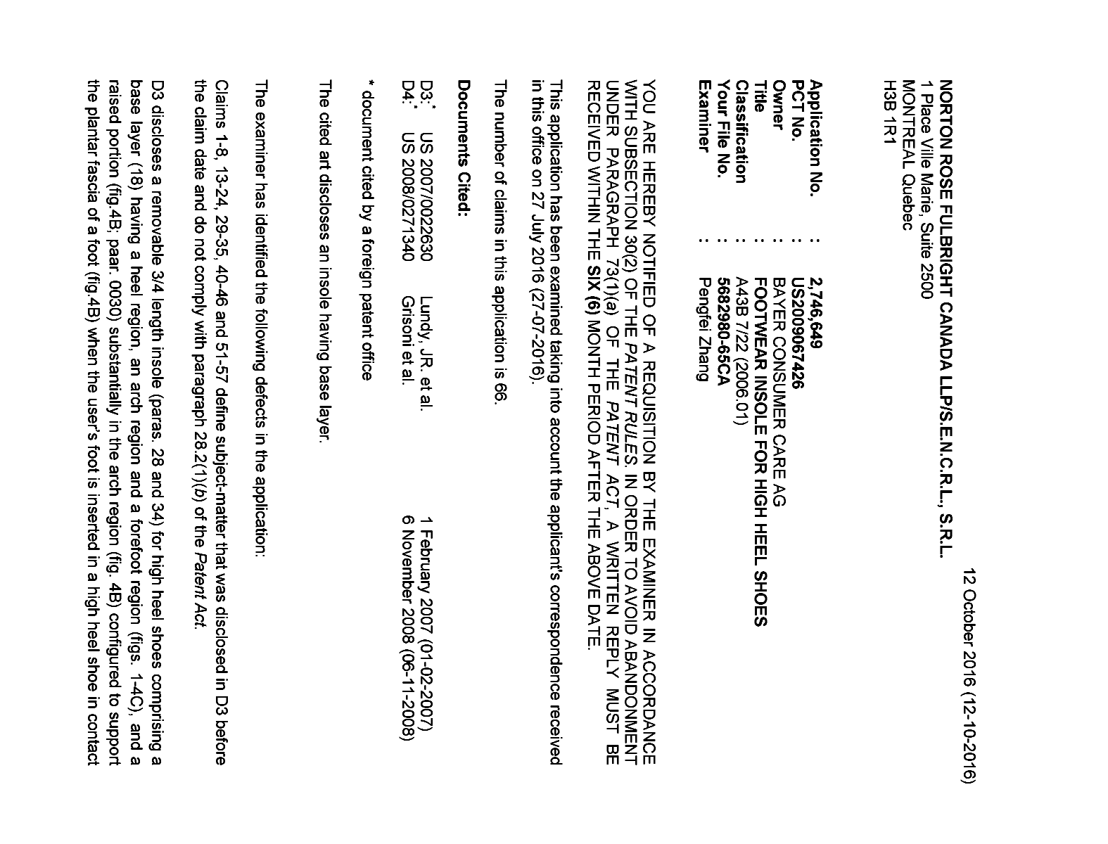 Document de brevet canadien 2746649. Poursuite-Amendment 20151212. Image 1 de 3