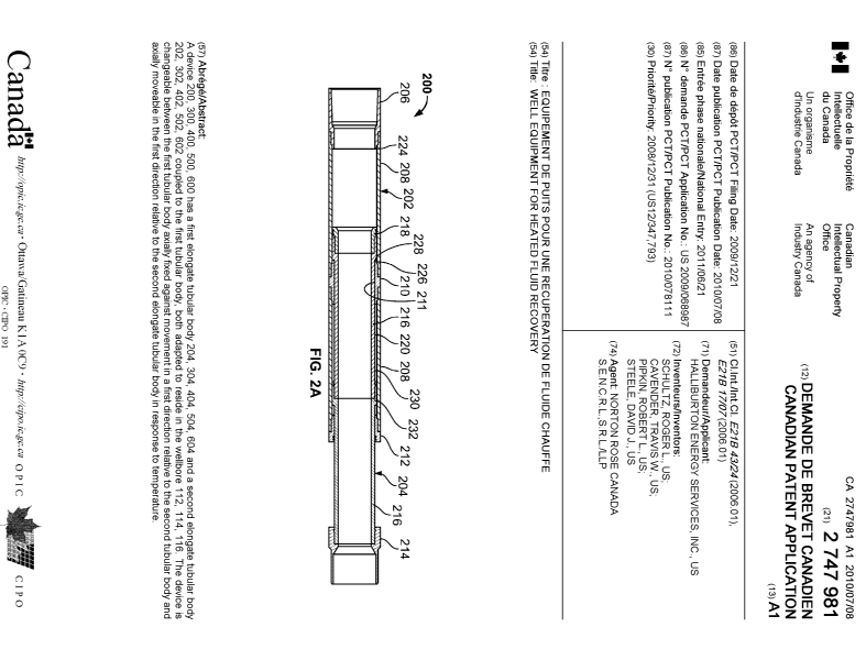 Document de brevet canadien 2747981. Page couverture 20120823. Image 1 de 1