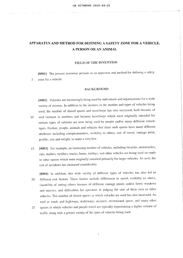 Document de brevet canadien 2748045. Description 20150925. Image 1 de 32