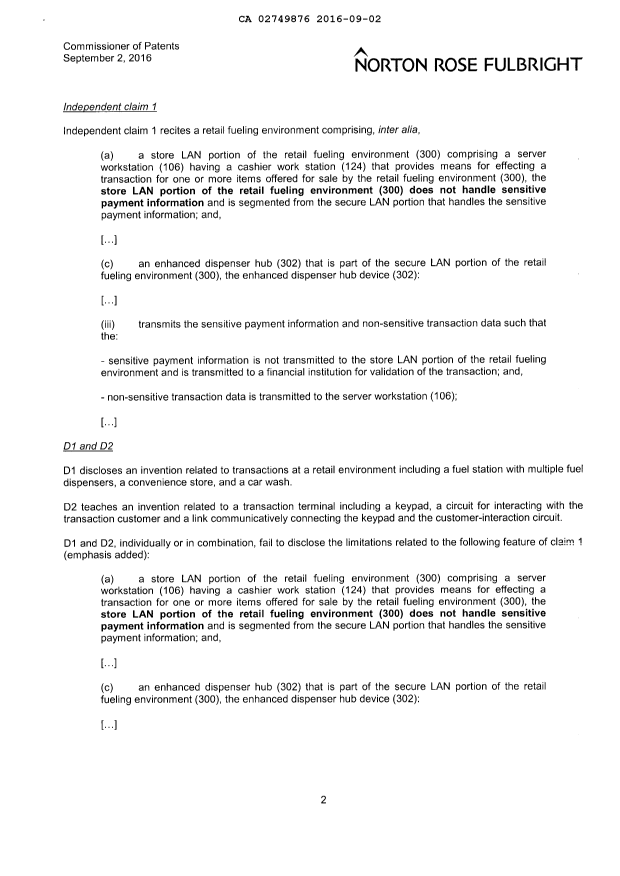 Canadian Patent Document 2749876. Amendment 20160902. Image 2 of 7