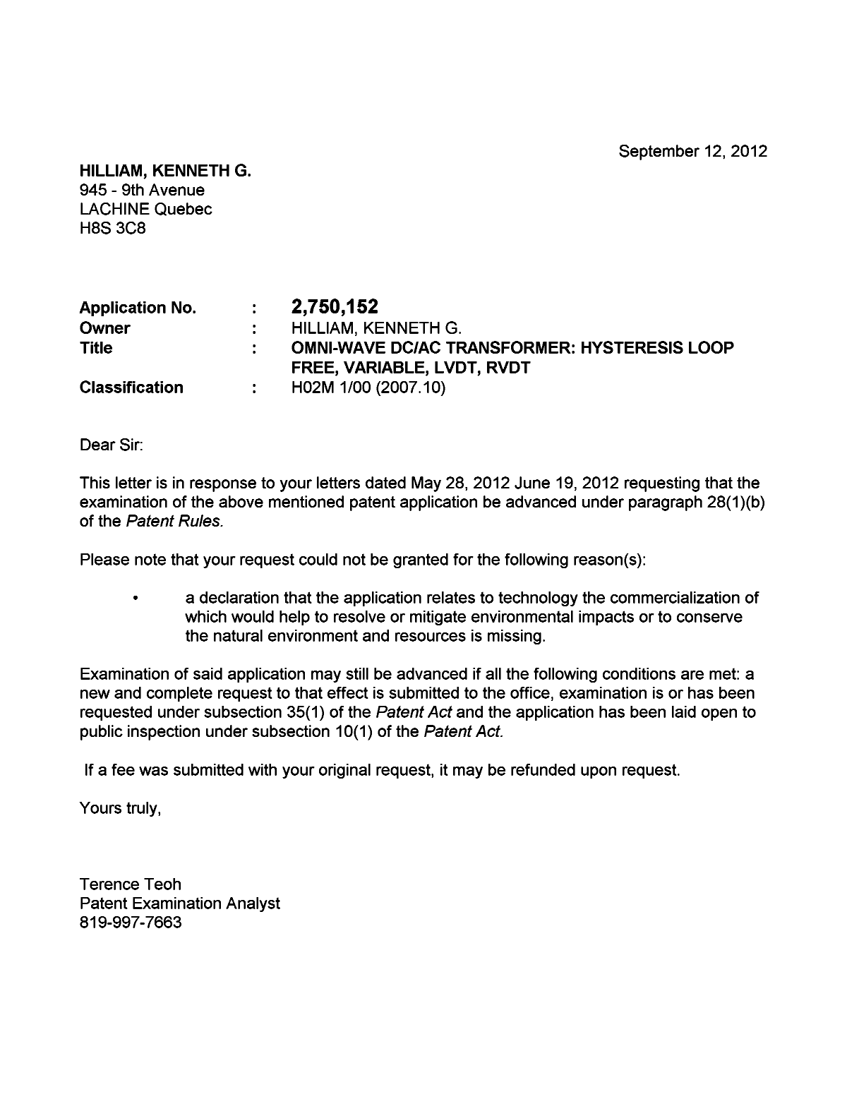 Document de brevet canadien 2750152. Poursuite-Amendment 20111212. Image 1 de 1