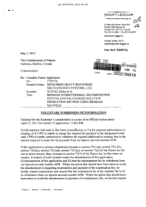 Document de brevet canadien 2750754. Poursuite-Amendment 20130503. Image 1 de 2