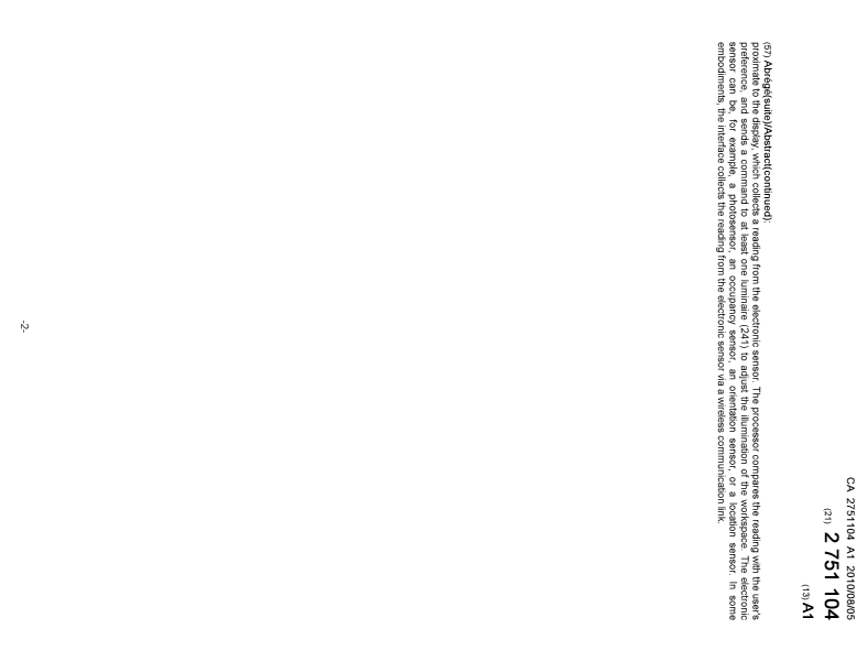 Document de brevet canadien 2751104. Page couverture 20110923. Image 2 de 2