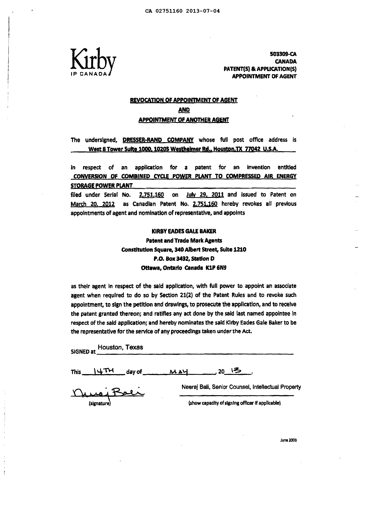 Canadian Patent Document 2751160. Correspondence 20121204. Image 2 of 2