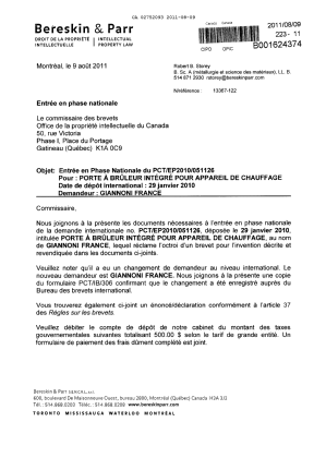 Document de brevet canadien 2752093. Cession 20110809. Image 1 de 5