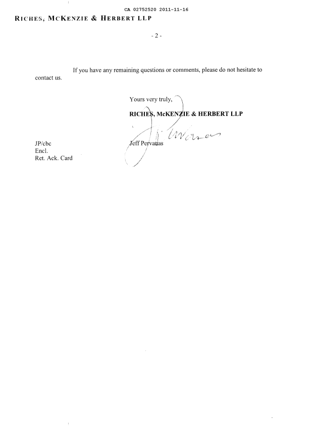 Canadian Patent Document 2752520. Assignment 20111116. Image 2 of 2