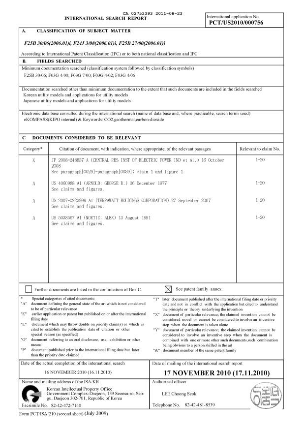 Document de brevet canadien 2753393. PCT 20101223. Image 1 de 6