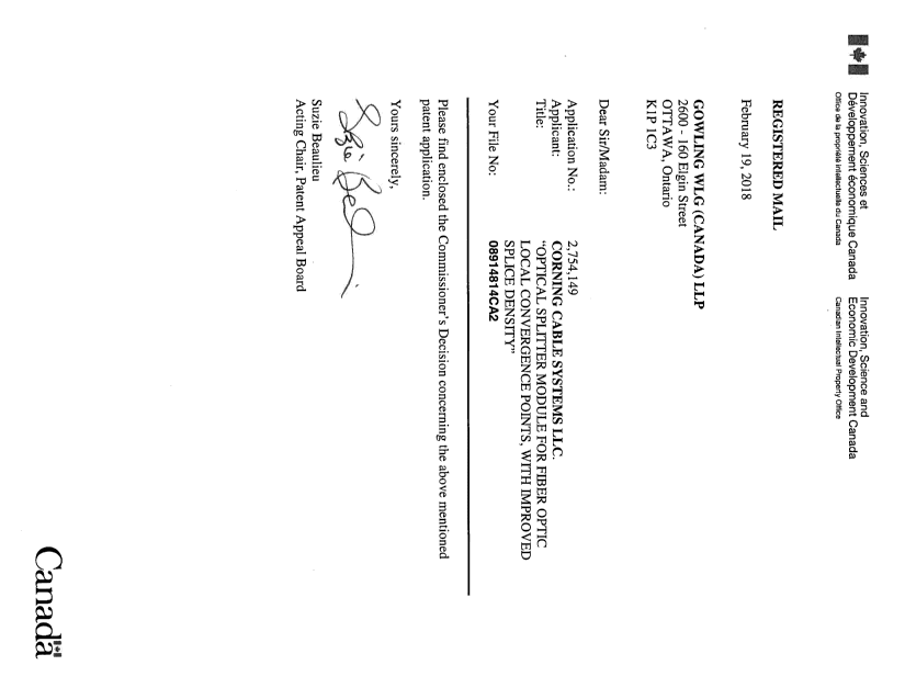 Document de brevet canadien 2754149. Poursuite-Amendment 20171219. Image 1 de 30