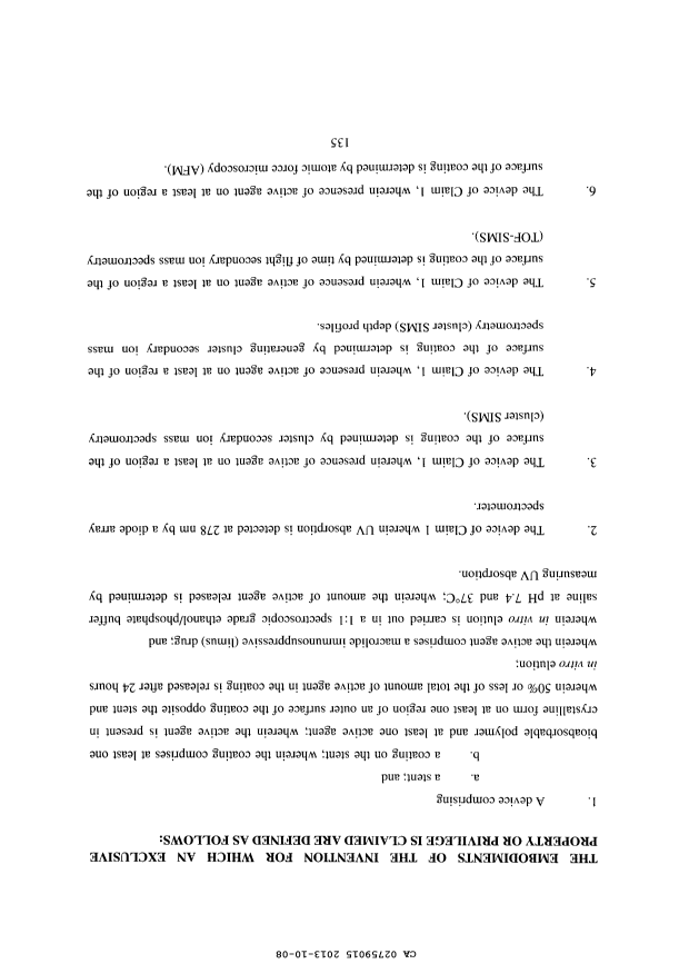 Document de brevet canadien 2759015. Revendications 20121208. Image 1 de 8