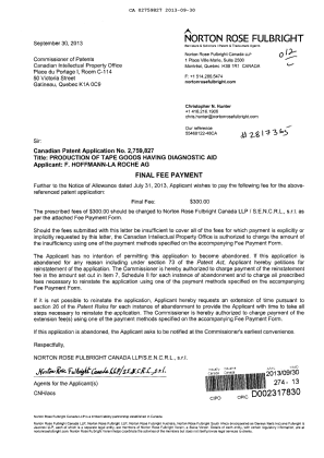 Canadian Patent Document 2759827. Correspondence 20130930. Image 1 of 1