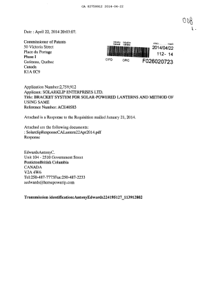Document de brevet canadien 2759912. Poursuite-Amendment 20131222. Image 1 de 7