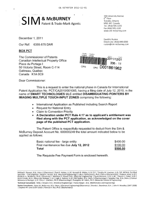 Document de brevet canadien 2760729. Cession 20111101. Image 1 de 4