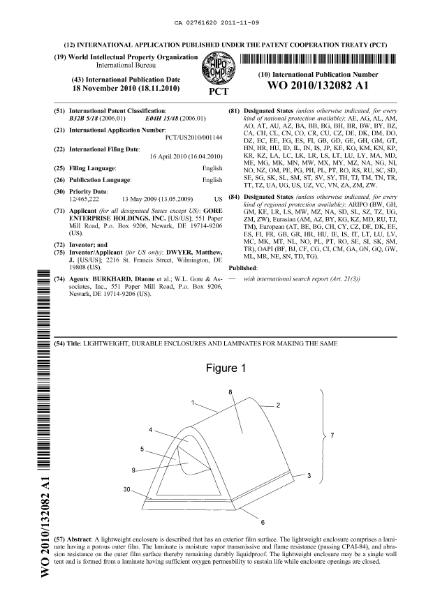 Document de brevet canadien 2761620. Abrégé 20111109. Image 1 de 1