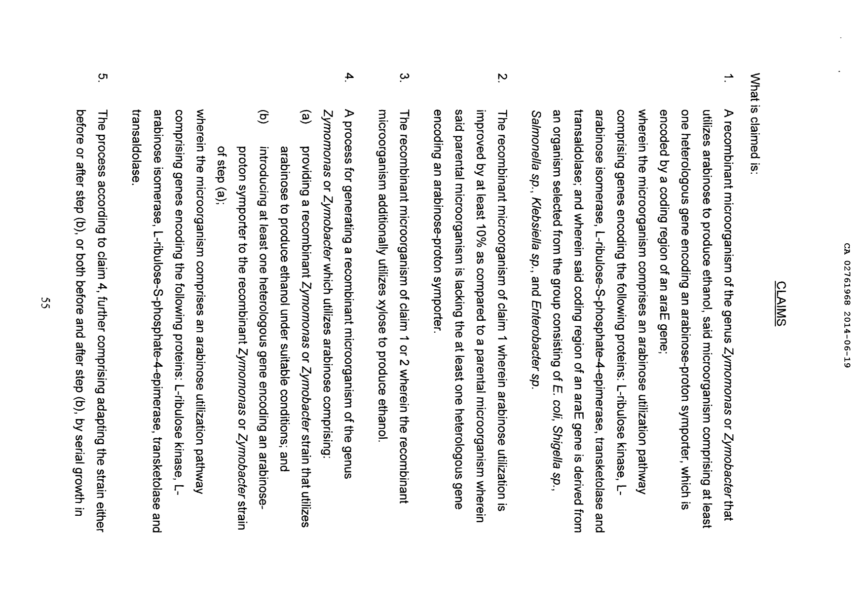 Document de brevet canadien 2761968. Revendications 20131219. Image 1 de 3