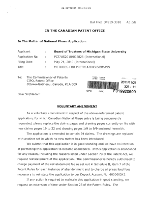 Document de brevet canadien 2762985. Poursuite-Amendment 20101221. Image 1 de 14