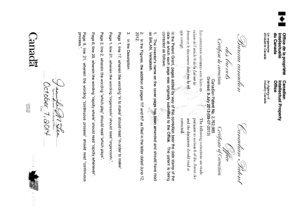 Document de brevet canadien 2762985. Poursuite-Amendment 20131207. Image 2 de 4