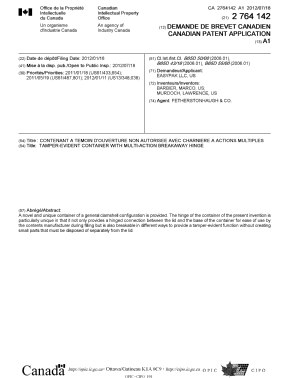 Document de brevet canadien 2764142. Page couverture 20120711. Image 1 de 1