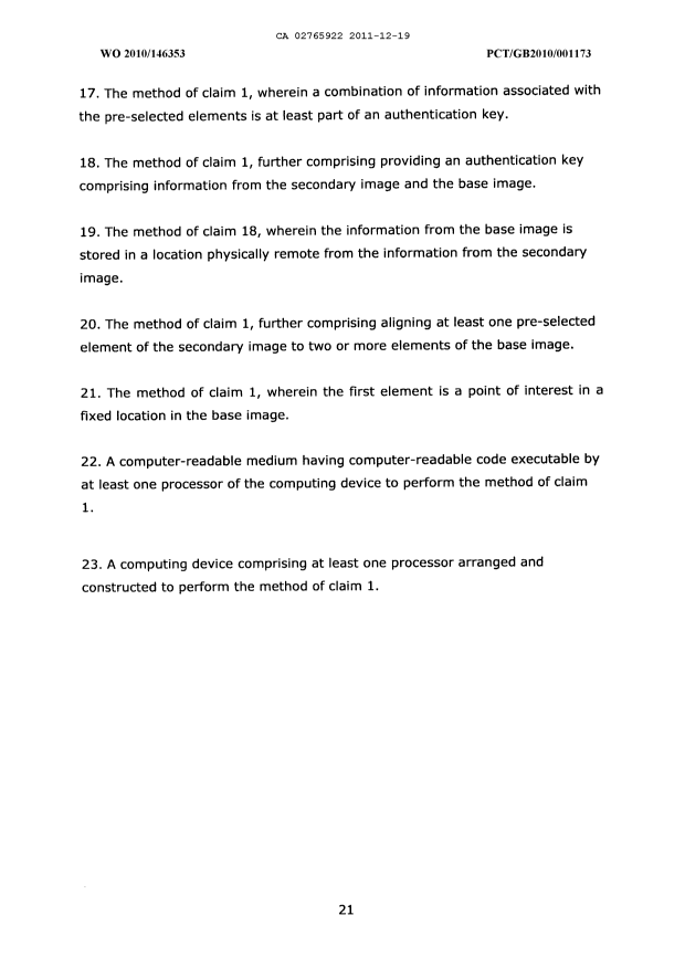 Document de brevet canadien 2765922. Revendications 20111219. Image 3 de 4