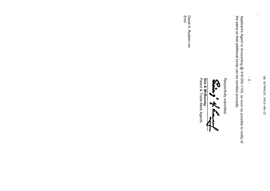 Canadian Patent Document 2766132. Prosecution-Amendment 20130422. Image 2 of 2