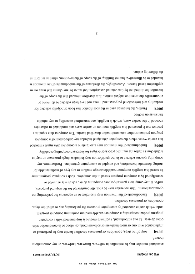 Canadian Patent Document 2766132. Description 20140225. Image 23 of 23