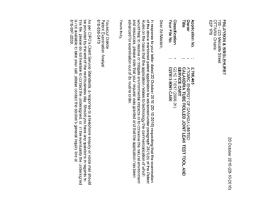 Document de brevet canadien 2766465. Poursuite-Amendment 20151228. Image 1 de 1