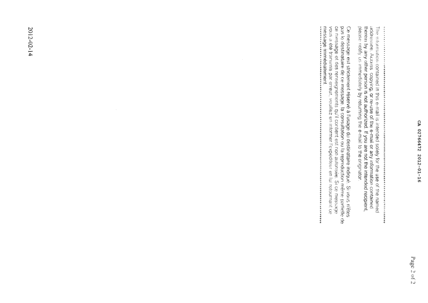 Document de brevet canadien 2766472. Cession 20120116. Image 5 de 5