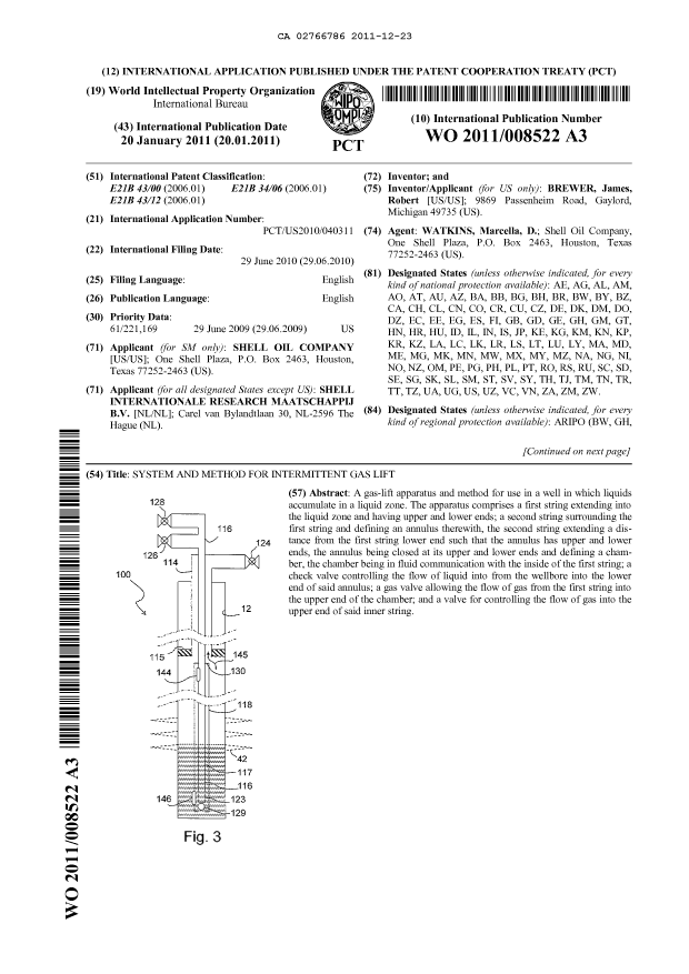 Document de brevet canadien 2766786. Abrégé 20111223. Image 1 de 2