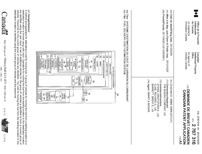 Document de brevet canadien 2767316. Page couverture 20121108. Image 1 de 1