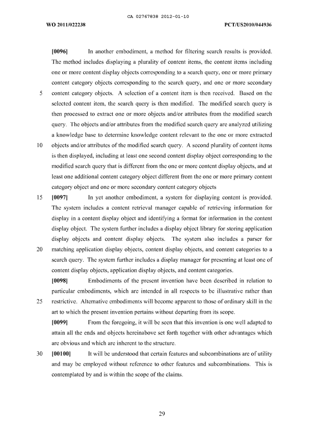Canadian Patent Document 2767838. Description 20120110. Image 29 of 29