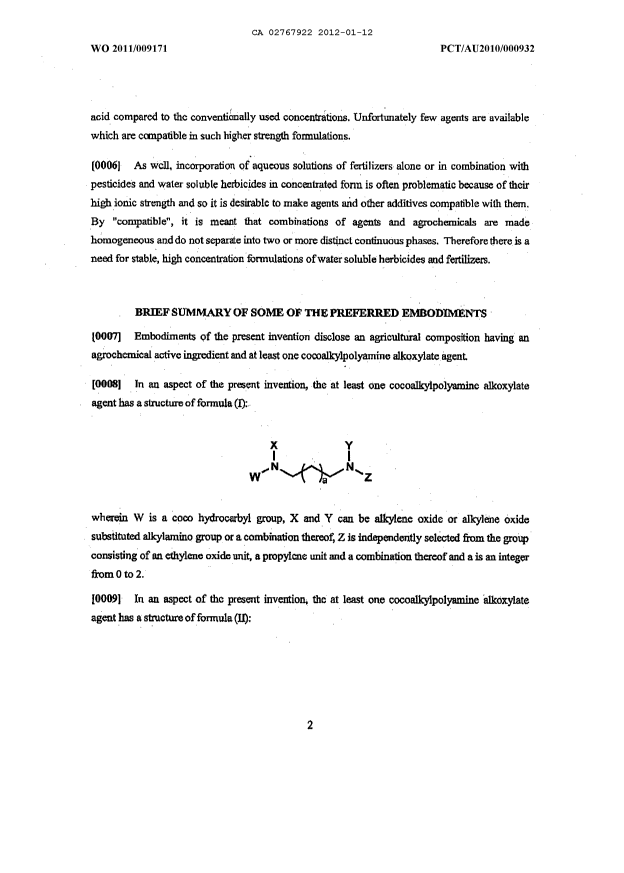 Canadian Patent Document 2767922. Description 20120112. Image 2 of 19